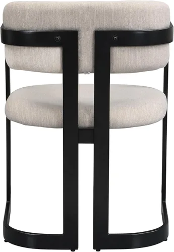 Miniatura 9 de Christopher Knight Home Auber - Juego de 2 sillas de comedor tapizadas modernas, juego de sillón de comedor tapizado de tela con marco de metal