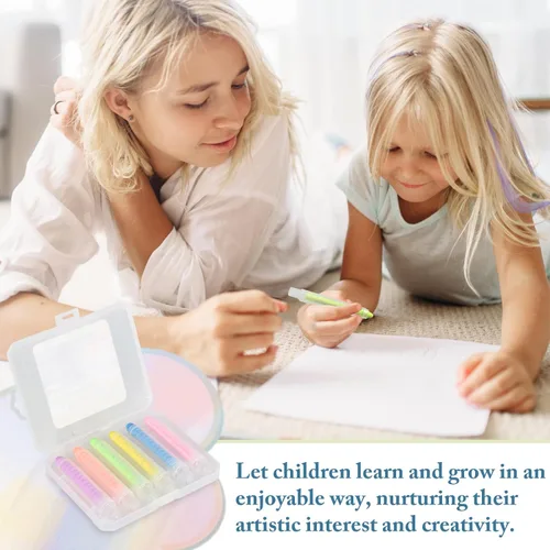 Miniatura 6 de 6 bolígrafos de tiza sin polvo, no tóxicos, lavables, de colores, para niños, lavables en húmedo, ideales para arte al aire libre y dibujo de pizarra