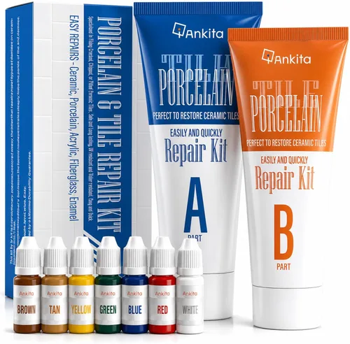 Kit de reparación de azulejos, kit de reparación de azulejos de cerámica para astillas y grietas (combinación de color), kit de reparación de
