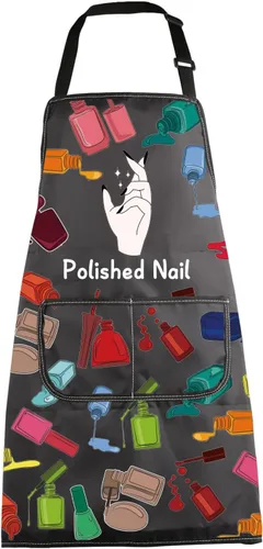 Miniatura 10 de MBMSO Nail Tech - Delantal de manicurista para técnico de uñas y artista, añade esmalte a la vida