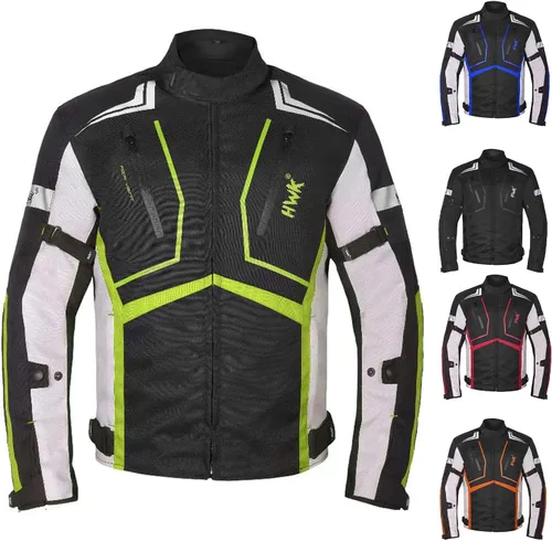Chaqueta de moto para hombre CE Blindado, Impermeable, para todo clima, M