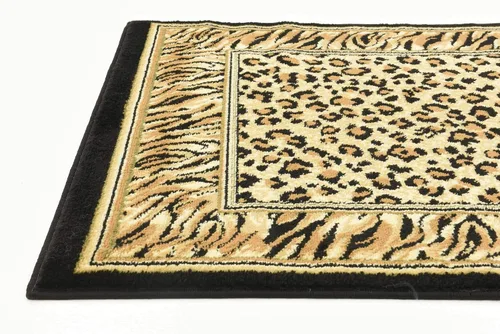Miniatura 6 de Unique Loom Wildlife Collection - Alfombra con diseño de borde con temática de animales inspirada en el mundo salvaje, con diseño de guepardo