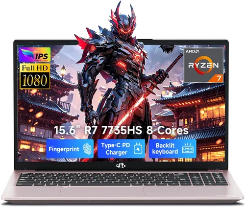 Miniatura 10 de NIMO Portátil para juegos, pantalla antirreflejo FHD IPS de 15.6", AMD R7 7735HS (hasta 4.75 GHz, Beat i7-12650H) computadora con 16 GB DDR5 RAM 256