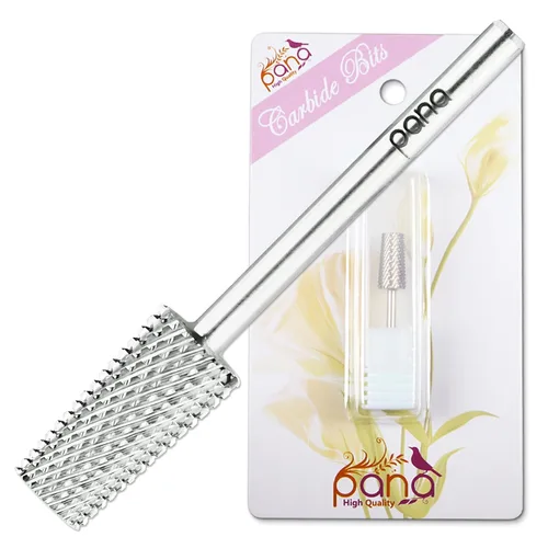 Miniatura 11 de PANA - Cabezal cónico de carburo con vástago de 3/32 pulgadas (negro, grano grueso), broca de uñas para eliminación rápida de acrílico o gel duro