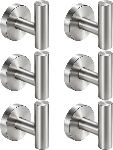 Miniatura 11 de Nolimas Ganchos para toallas de baño, acero inoxidable 304, gancho redondo para ropa, toalla, abrigo, armario, puerta, esponjas, soporte para baño