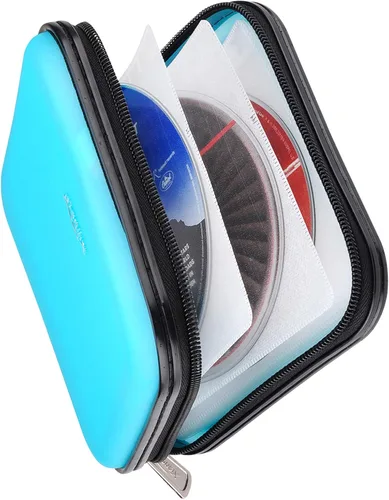 Miniatura 16 de Cartera de CD DVD, Capacidad de 32 Unidades, Resistente, Funda para Discos de DVD/CD para Coche, Disco de Almacenamiento Portátil para DVD/VCD