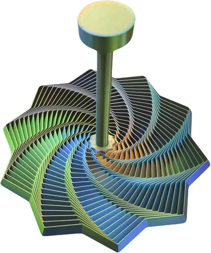 Miniatura 13 de Juguete fractal de copo de nieve, juguete de escritorio ejecutivo impreso en 3D, perfecto para aliviar el estrés, la irritabilidad y la relajación