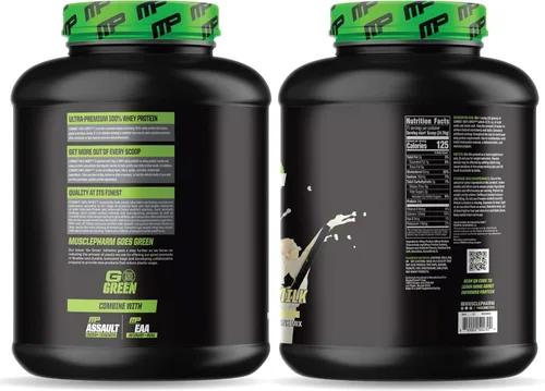 Miniatura 9 de MusclePharm Combat 100% proteína de suero en polvo, sabor a leche de plátano, recuperación rápida y ganancia muscular con aislado de proteína