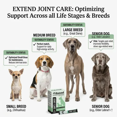 Miniatura 7 de Suplemento para perros Extend, cuidado de articulaciones para perros, suministro para 1 mes, glucosamina para perros con MSM y ácido ascórbico