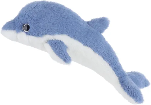 Apricot Lamb Peluche de delfín azul oscuro para niños, juguetes de peluche suaves y lindos para bebés niñas y niños, 12 pulgadas