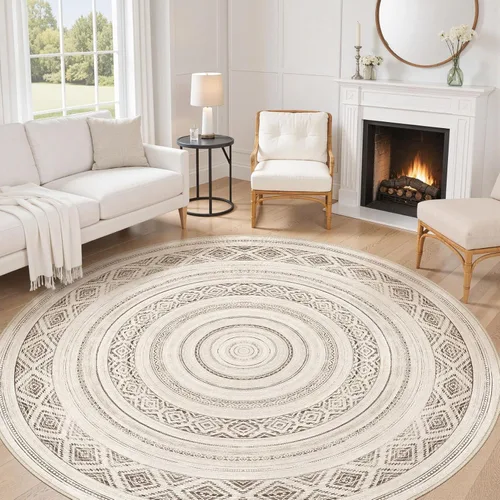 Miniatura 89 de Alfombra grande para sala de estar de 5 x 7: Alfombras marroquíes bohemias, suaves, lavables a máquina, para dormitorio, debajo de la mesa
