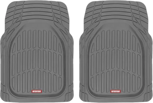 Miniatura 8 de Motor Trend -2 alfombrillas delanteras para el piso del automóvil- Forros de contorno FlexTough negros - Alfombrillas de goma resistentes