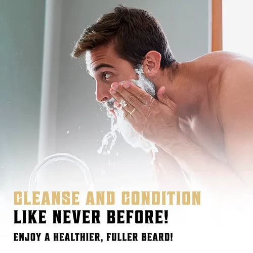 Miniatura 3 de Viking Revolution Champú y acondicionador de barba para hombres con aceite de argán y aceite de jojoba, suavizante y fortalecedor para el cuidado
