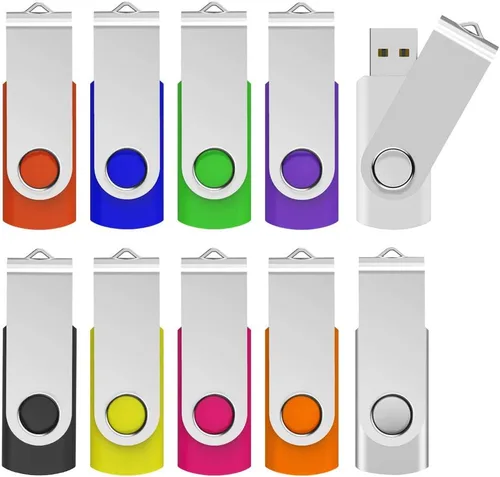 Miniatura 10 de KOOTION 20 unidades de unidades flash USB de 1 GB, unidades flash a granel, memorias 1G, unidades de pulgar giratorias 2.0, negro, paquete de 20