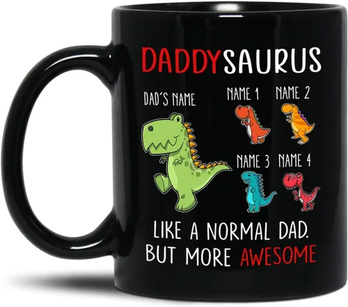 Miniatura 9 de Taza de café negra con nombre personalizado de 11 onzas, 15 onzas, taza de café con definición de papá para papá, regalo para papá nuevo, taza