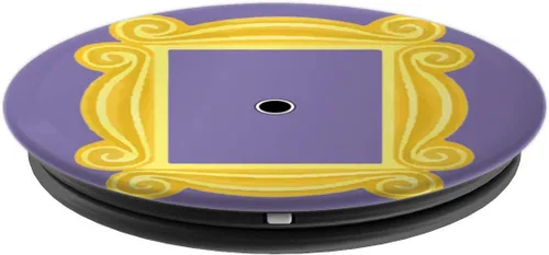 Miniatura 4 de Marco amarillo de puerta morada, mirilla, regalo divertido, PopSockets estándar PopGrip