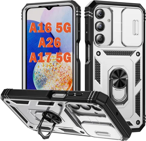 Miniatura 102 de PASNEW Funda para Samsung Galaxy A54, Soporte Metálico y Cubierta Deslizante para Cámara, Militar Multicapa Resistente de Cuerpo Completo a Prueba