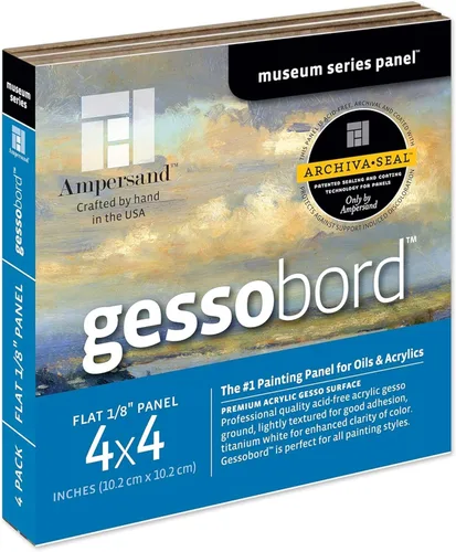 Miniatura 38 de Ampersand Art Supply Panel de pintura de madera de Gesso: Serie Museo Gessobord, 11 "x 14", perfil plano de 1/8