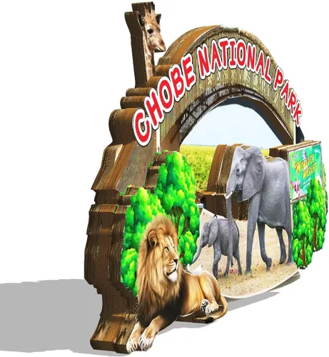 Miniatura 2 de Chobe National Park Botswana imán imán de nevera 3D hitos de madera viaje coleccionables, recuerdos decoración hecha a mano