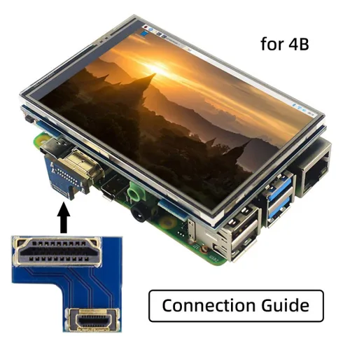 Miniatura 2 de chenyang Paquete de 2 conectores HDMI a HDMI/Micro HDMI en ángulo de 180 grados para Raspberry PI 3B/3B+/4B