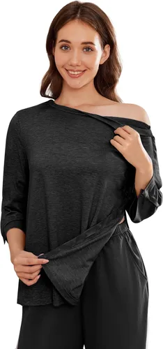 Miniatura 16 de Camisetas Deyeek para Mujeres Después de Cirugía de Hombro Desmontables Mangas 3/4 Tops para Después de Cirugía de Manguito Rotador Ropa Adaptativa