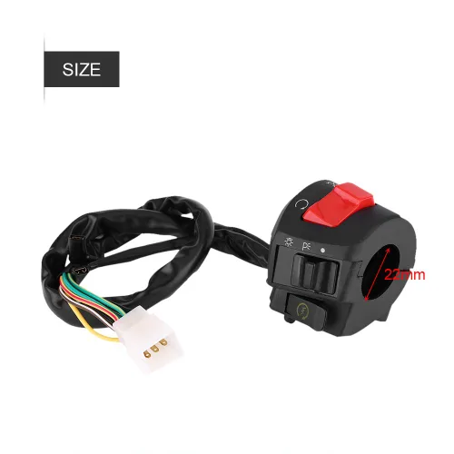 Miniatura 2 de Kit completo de control de manillar de motocicleta, ajuste universal con intermitentes de bocina para faros delanteros para todas las motocicletas