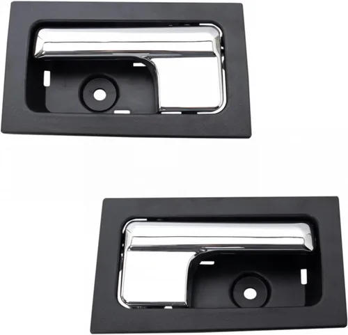Miniatura 56 de TRQ Juego de 2 manijas de puerta interior trasera cromada y cachemira para Chevy GMC