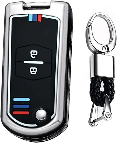Miniatura 10 de Funda plegable para llaves de 2, 3, 5, 6, 8, Atenza, carcasa para llaves, accesorios, protector de 2 botones, color negro, 2 Botón-a Llavero-Negro