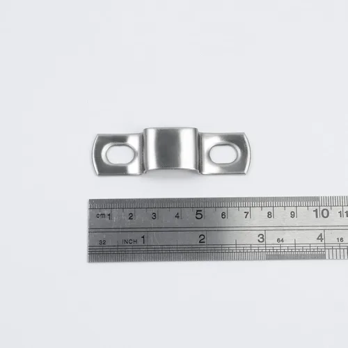 Miniatura 5 de Abrazadera de correa de tubo cuadrado, correa de tubo en forma de U de 0.82 x 0.38 pulgadas, acero inoxidable 304, soporte de amarre de poste