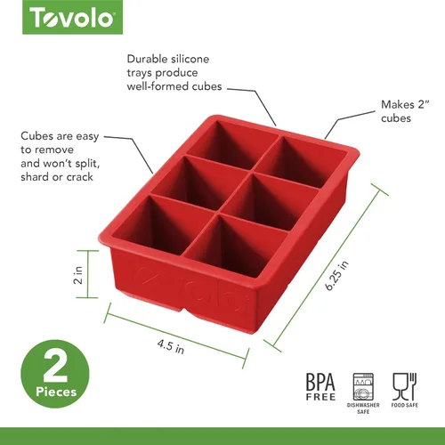 Miniatura 5 de Tovolo King Cube Ice Mold Tray Candy Apple