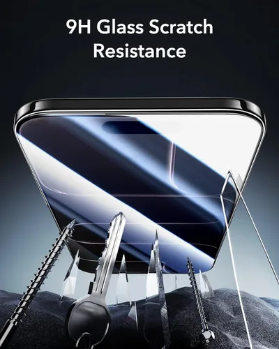 Miniatura 8 de ESR - Juego de 3 protectores de pantalla de vidrio templado 9H+ para iPhone Air, [grado militar a prueba de roturas], con tecnología antirreflejo