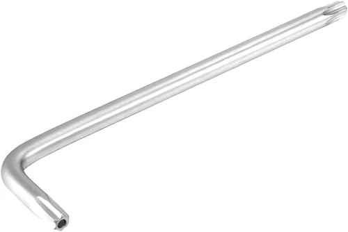 Miniatura 5 de uxcell Llave larga a prueba de manipulaciones Torx Star Key Bit Llave en forma de L niquelado T20