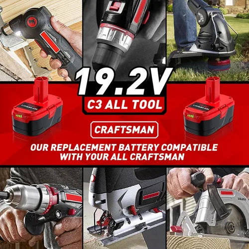 Miniatura 6 de Bonadget 7000mAh C3 Batería de 19.2 Voltios para Reemplazo de Batería Craftsman para Craftsman 19.2 Voltios Litio-ion DieHard XCP 3130211004