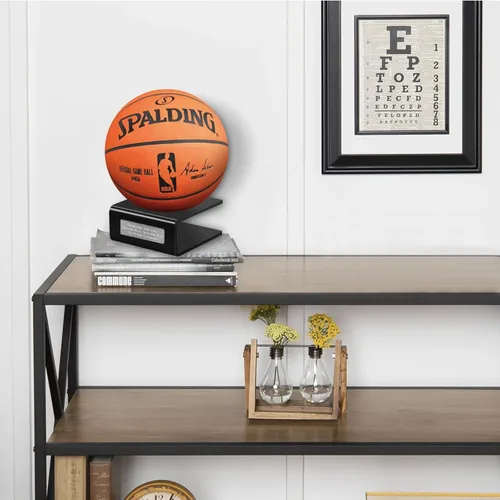 Miniatura 5 de Soporte de bola de acrílico personalizable - Soporte de exhibición para baloncesto, fútbol, rugby, voleibol, fútbol, soporte de pelota con autógrafo