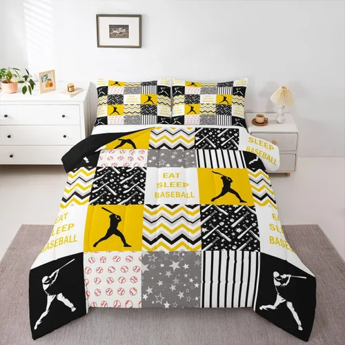 Miniatura 19 de Erosebridal Edredón de baloncesto para niños, juegos deportivos, inserción de edredón individual para niños, adolescentes y adultos, juego