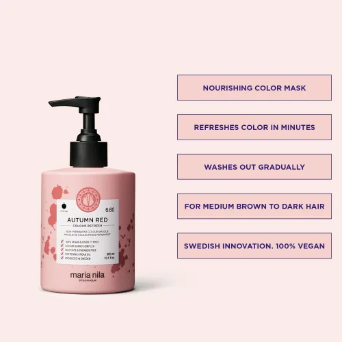 Miniatura 2 de Maria Nila Color Refresh, Autumn Red, Red Hair Mask, Semi-Permanent Pigments, 100% Vegan & Sulfate/Paraben free