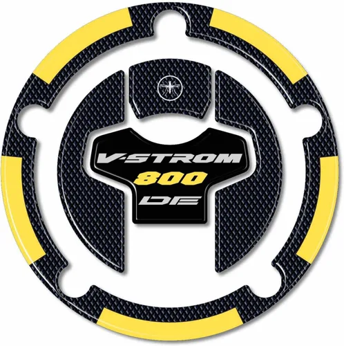 Miniatura 2 de labelbike - Adhesivo 3D para motocicleta, protección y decoración en resina compatible con Suzuki V-Strom 800DE 2023, color amarillo