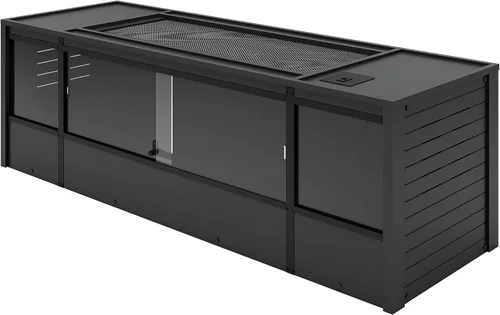 Miniatura 15 de New Age Pet ECOFLEX - Hábitat grande para reptiles de 48 pulgadas de ancho, Mojave Lounge para serpientes, tortugas y lagartos en arce, negro y Gris
