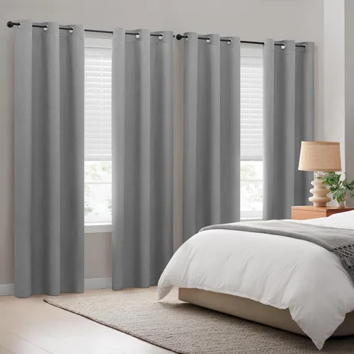Miniatura 4 de Eclipse Persianas de madera falsa de 2 pulgadas, 33 x 72 pulgadas (ancho x largo) en blanco - Persianas sin cordón, certificadas como seguras
