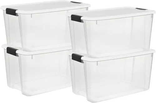 Miniatura 15 de Sterilite - Paquete de 8 cajas ultra de cierre con pestillo, contenedores de almacenamiento con tapas, plástico transparente, 70 cuartos de galón