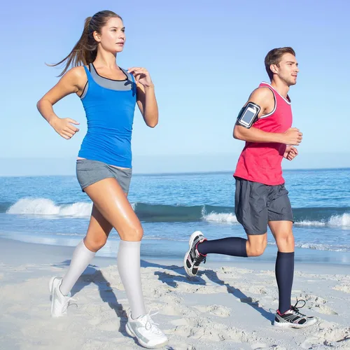Miniatura 3 de Calcetines de compresión para mujeres y hombres 15-20 mmHg, mejores para uso médico, enfermería, para correr, atletismo, varices, viajes