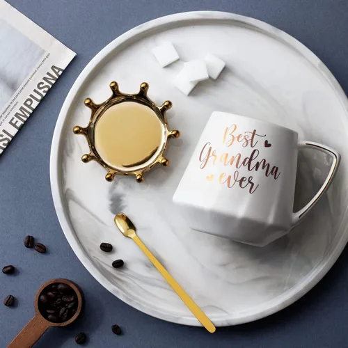Miniatura 8 de Regalos para abuela Regalos de Navidad para abuela de nietos nietas, la mejor abuela de siempre Taza de café cerámica de abuela Taza de té de 12