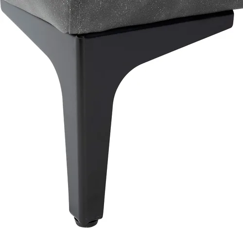Miniatura 6 de Safavieh Home Elise - Banco rectangular de piel sintética gris y negro de 48 pulgadas