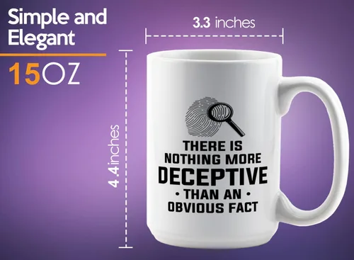 Miniatura 6 de Taza de café detective de 15 onzas, color blanco, no hay nada, oficial de policía, policía, patrulla, detective, policía, policía, policía, policía