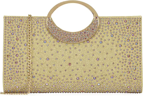 Miniatura 24 de Dexmay - Bolso de mano con diamantes de imitación con asa de cristal para boda, fiesta, elegante bolso de mano para mujer