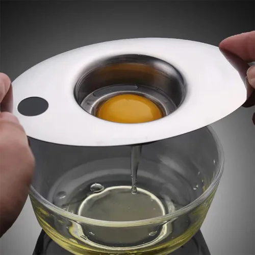 Miniatura 7 de Separador de huevos de acero inoxidable 304, filtro blanco de yema de huevo, divisor de huevos, para cocina, cocina, hornear pastel
