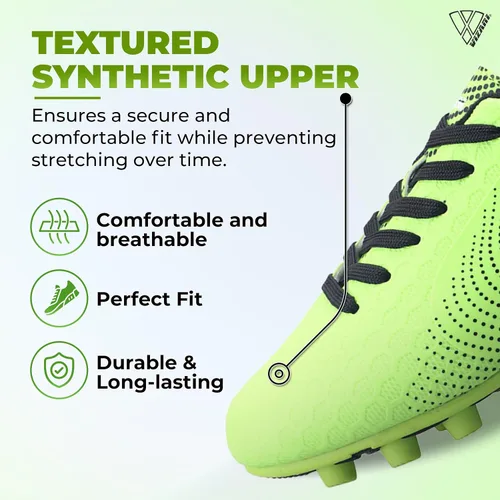 Miniatura 4 de Vizari USA Stealth - Botines de fútbol para niños y niñas, zapatos deportivos de fútbol para exteriores para niños pequeños, niños grandes, ligeros
