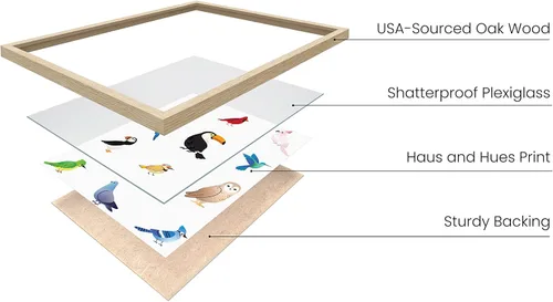 Miniatura 2 de Haus and Hues - Juego de 4 impresiones artísticas de animales para guardería, decoración de pared para niños y niñas, decoración de habitación