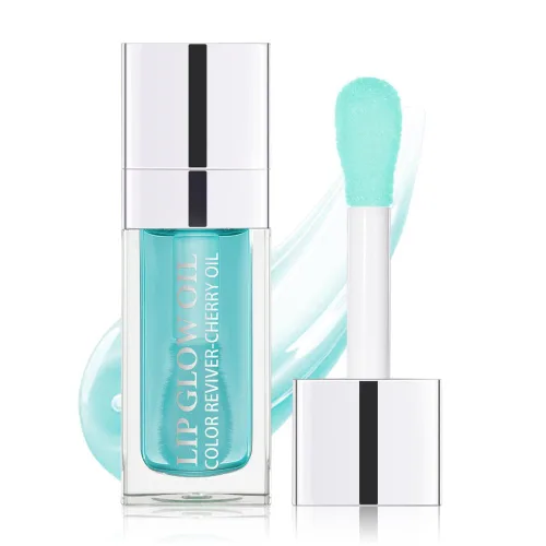 GECOMO Aceite hidratante que brilla para labios, aceite hidratante para labios brillante, aceite nutritivo para labios transparente brillante, 017-#