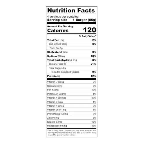 Miniatura 2 de Actual Veggies - Hamburguesa de frijol negro vegetariana, 12 oz
